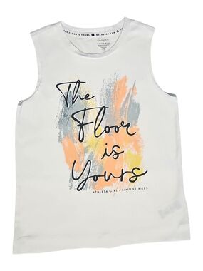 Athleta Girls White Athletic Tank Top Athleta Girl x Simone Biles Size Large 12